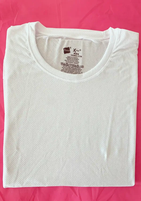Hanes X-Temp™ White Mesh T-Shirt - Image 4