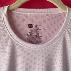 Alternative view of Hanes X-Temp™ White Mesh T-Shirt